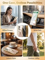 Luxury Magnetic Glossy Case for Samsung Galaxy S26 Ultra + 2X Screen Protectors