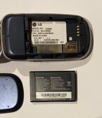 LG VX8360 Black & Blue ( Verizon ) Cellular Flip Phone Working W/Box & Manual