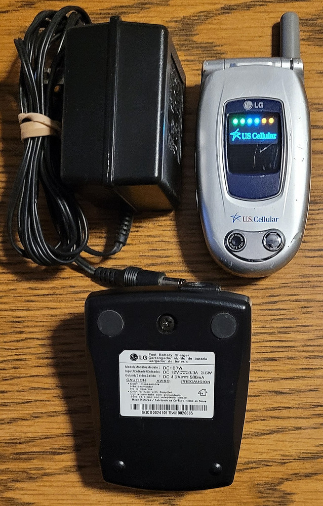 LG VX6000 – Silver and Blue ( U.S. Cellular ) Very Rare CDMA Flip Phone – READ