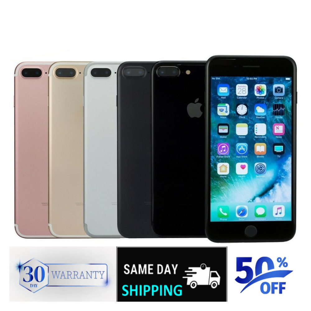 Apple iPhone 7 Plus Red Black -32GB 128GB- Unlocked Verizon At&t Free Return iO