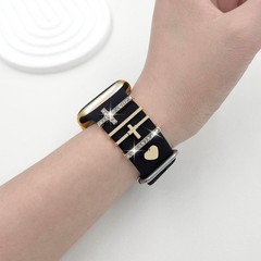 Silicone Band Compatible with Apple Watch Bands Women 38-49mm, Wristband with Ch