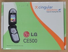 LG CE500 – Black & Silver ( Cingular / AT&T ) Super Rare MP3 Flip Phone – Boxed