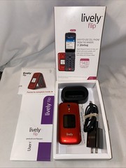 Lively Flip Red Cell Phone Jitterbug Complete In Box Nice