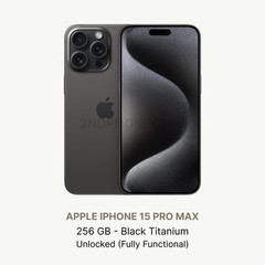 iphone 15 Pro Max – 256 GB Unlocked Good Condition – Aftermarket Screen Message