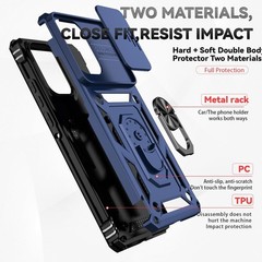 For Motorola Moto Edge 2024 Case With Heavy Duty Shockproof Cover & Kickstand