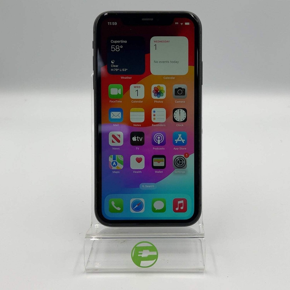 Broken Unlocked Apple iPhone 11 64GB 17.6.1 MH8D3LL/A Read