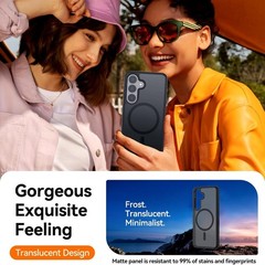Magnetic for Samsung Galaxy S24 Plus Case & S25 Plus Case, Slim Shockproof Black