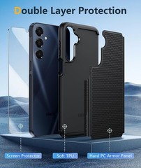 For Samsung Galaxy A17 5G Case with Dual Layer Shockproof, Matte Textured Cover