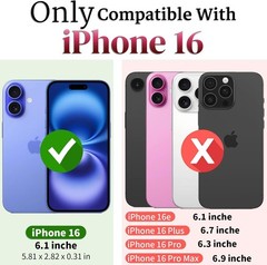 iPhone 16 Case with Screen Protector: Military Grade 20ft. Drop Tested Shockproo