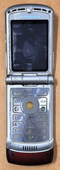 Motorola RAZR V3a – Red and Silver ( Alltel ) Very Rare CDMA Flip Phone – READ