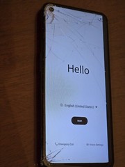 Used OnePlus Nord N100 64GB Unlocked Smartphone, For parts only / Bad Screen