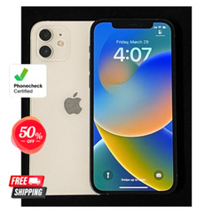 Apple iPhone 12 64GB/128GB Unlocked – Purple, Green, White, Blue – SmartPhone