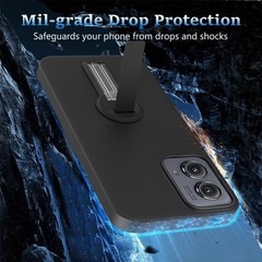 For Motorola Moto Edge 5G 2024 Armor Case Dual Layer Heavy-Duty- Black