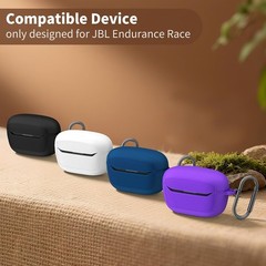 Soft Silicone Protective Case Cover for JBL Endurance Race 2, Front LED Visible