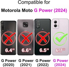 Wallet Case for Motorola Moto G Power 5G 2024, Gray Flower | Women Flip Folio