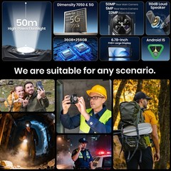 6.78″ FOSSiBOT F113 5G Rugged Smartphone Android 15 64MP Night Vision Outdoors