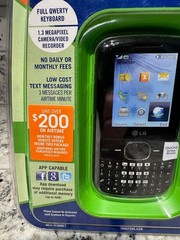 LG LG500G Black TracFone Prepaid Bar Cell Phone QWERTY Bluetooth 1.3MP NOS 2011