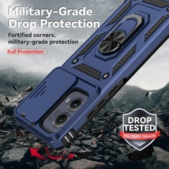 For Motorola Moto Edge 2024 Case With Heavy Duty Shockproof Cover & Kickstand