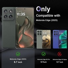 1. For Motorola Edge 2025, Military Grade Drop Protection Case, Shockproof Clear