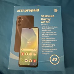 AT&T Prepaid: Samsung Galaxy A16 5G 6.7 FHD, 128GB, Blue Black