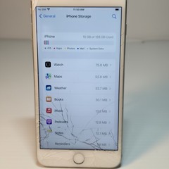 Apple iPhone 7 Plus – 128 GB – Silver (Factory Unlocked) A1661 – Works