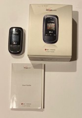 LG VX8360 Black & Blue ( Verizon ) Cellular Flip Phone Working W/Box & Manual