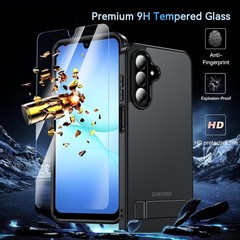 3-in-1 for Samsung Galaxy A17 5G Phone Case with Screen Protector and Stand