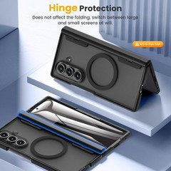 Z Fold 7 Case for Samsung Galaxy with Built-in HD Screen Protector & Hinge Guard