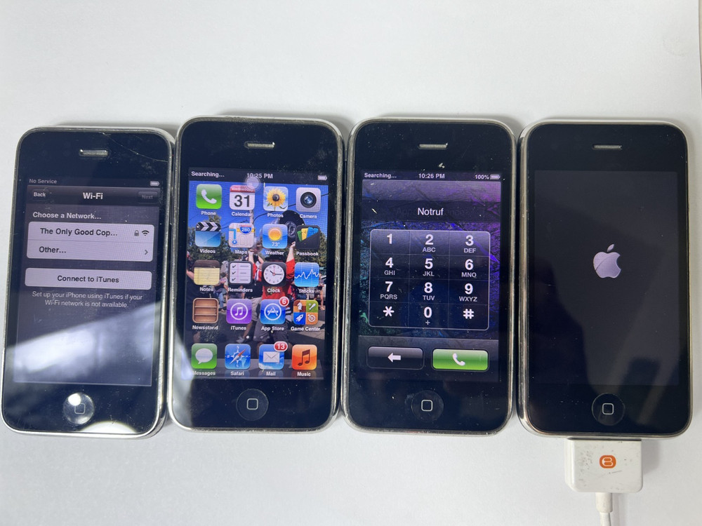 Lot of 5 Apple iPhone 3GS 8 GB 16GB Black A1303 1w Bad Batt🪫and various Issues