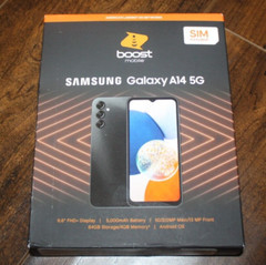 New Black Boost Mobile Samsung A14 5G 64GB 6.6″ FHD+ Display Prepaid Smartphone