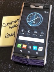 Genuine Brand NEW Vertu Signature Touch Damson Lizard Extremely RARE Exotic!