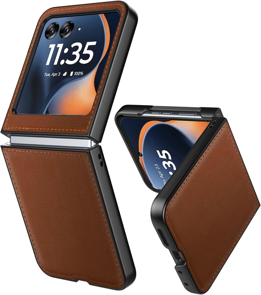 PU Vegan Leather and Hard Polycarbonate Case for Motorola Razr 2024/2025/2026 –