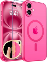 Magnetic for iPhone 16 Plus Case, Translucent Matte Shockproof Protective Cover,