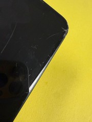 Apple iPhone 16e – 128GB – Black (Dish Boost) Cracked Screen & Back