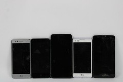Lot of 5 LG Smart Phones – All Broken Untested Missing Parts As Is No Returns