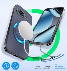 Google Pixel 10A with 360° Spin Magnetic Stand&Ring Kickstand, Black Phone Cover