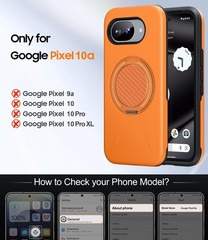 Case & Screen Protector for Google Pixel 10A 6.3 Inch Dual Layer Shockproof Oran