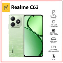 (Unlocked) Realme C63 8GB+128GB GREEN Global Ver. Dual SIM Android Cell Phone