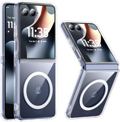 NO.1 Magnetic for Motorola Razr+ Plus 2026/2025/2024 Case, Crystal Clear, Soft S