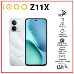 (New) iQOO Z11x 5G 8GB+256GB SILVER Dual SIM Unlocked Android Cell Phone