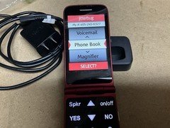 ALCATEL OneTouch Jitterbug 4043S Flip Phone RED – Seniors w/ Big Buttons NICE!!