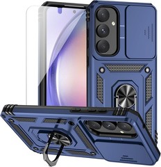 Samsung Galaxy A55 5G Case with Camera Lens Cover HD Screen Protector, Navy