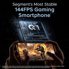 iQOO Neo 10 (Black, 12GB RAM, 256GB Storage) Snapdragon 8s Gen 4 Global Version.