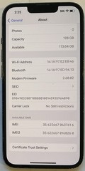 TESTED USED GSM UNLOCKED BLACK iPhone 14, 128GB A2649 MPUA3LL/A, 83% BATTERY