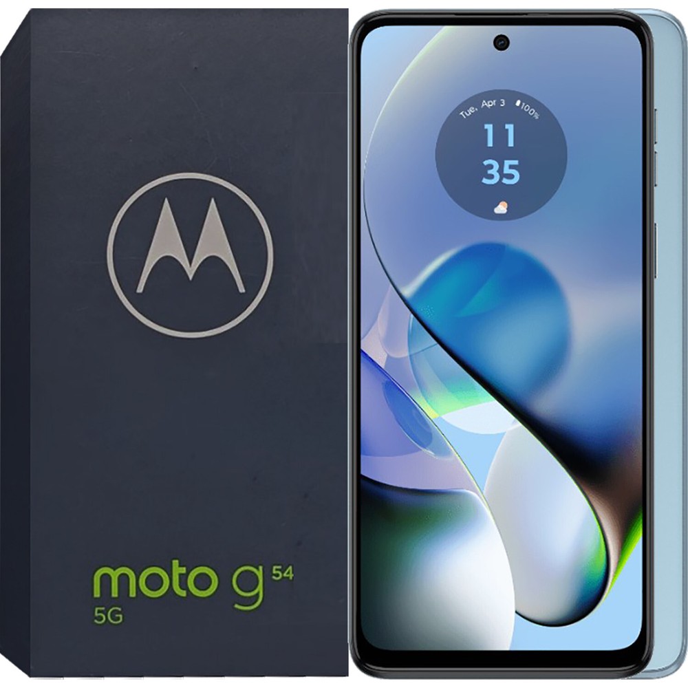 Motorola Moto G54 5G Glacier Blue 256GB + 12GB Dual-SIM Unlocked GSM NEW